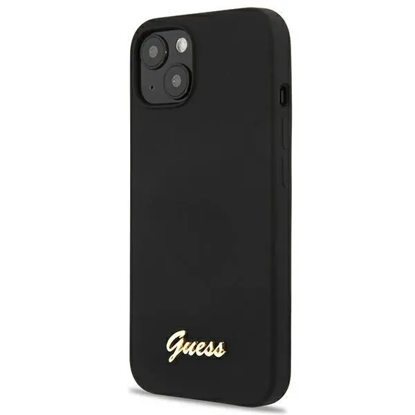Etui Guess Silicone Script Gold Logo Magsafe GUHMP13MLSLMGBK do iPhone 13