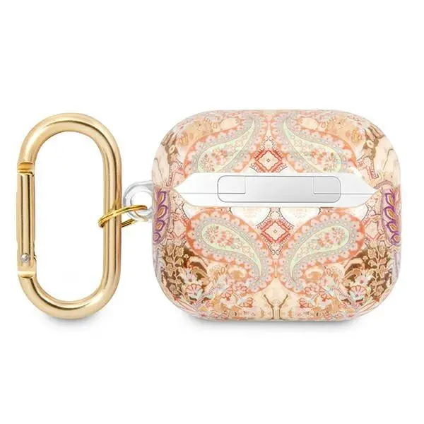 Etui na słuchawki Guess Paisley Strap Collection do AirPods 3 Złoty