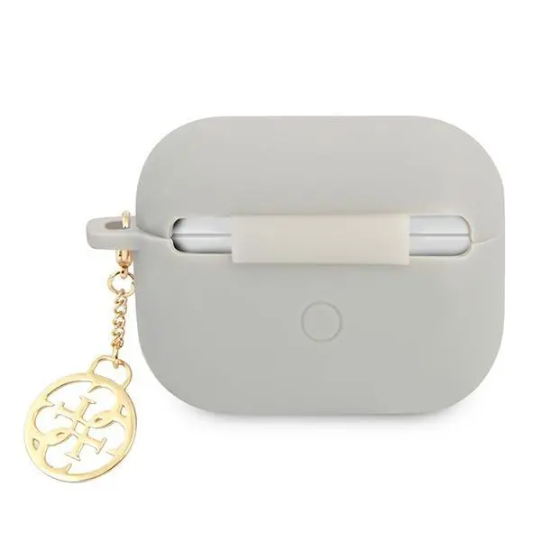 Etui na słuchawki Guess Silicone Charm 4G Collection do AirPods Pro Szary