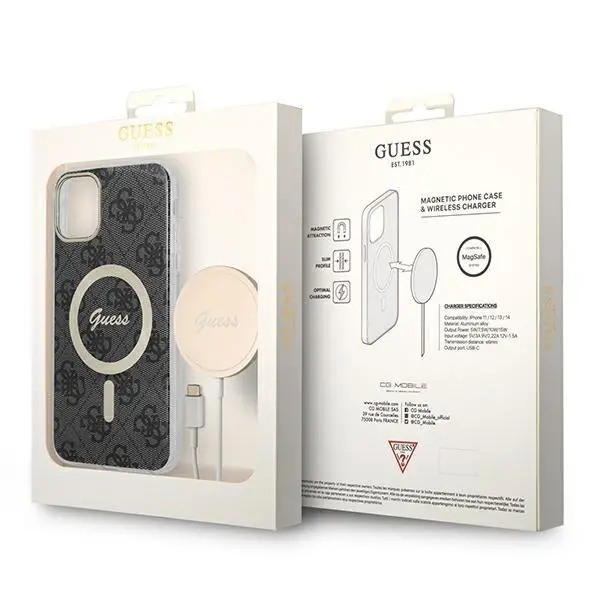 Zestaw Guess GUBPN61H4EACSK ładowarka indukcyjna + etu 4G Print MagSafe do iPhone 11