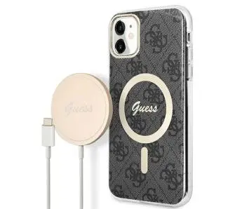 Zestaw Guess GUBPN61H4EACSK ładowarka indukcyjna + etu 4G Print MagSafe do iPhone 11