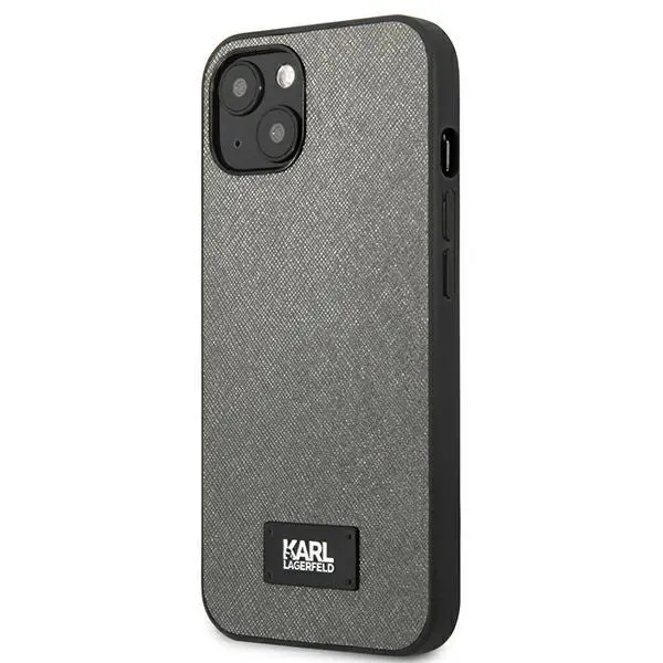 Etui Karl Lagerfeld Saffiano Plaque KLHCP13SSFMP2DG do iPhone 13 mini