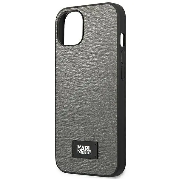 Etui Karl Lagerfeld Saffiano Plaque KLHCP13SSFMP2DG do iPhone 13 mini