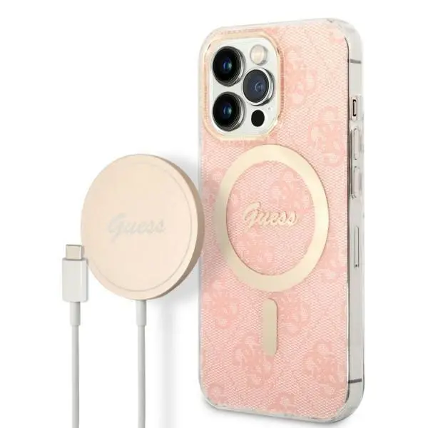 Zestaw Guess GUBPP13XH4EACSP ładowarka indukcyjna + etu 4G Print MagSafe do iPhone 13 Pro Max