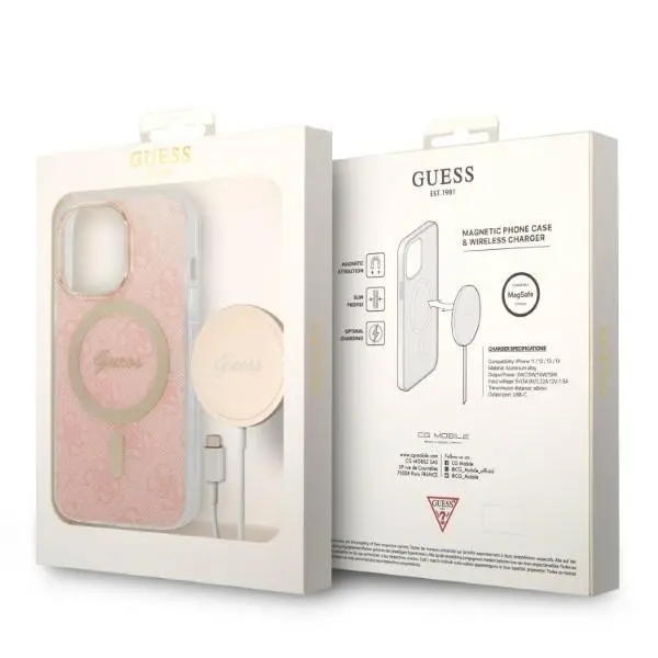 Zestaw Guess GUBPP13XH4EACSP ładowarka indukcyjna + etu 4G Print MagSafe do iPhone 13 Pro Max