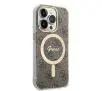 Zestaw Guess GUBPP14LH4EACSW ładowarka indukcyjna + etui 4G Print MagSafe do iPhone 14 Pro