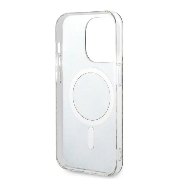 Zestaw Guess GUBPP14LH4EACSW ładowarka indukcyjna + etui 4G Print MagSafe do iPhone 14 Pro