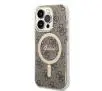 Zestaw Guess GUBPP14LH4EACSW ładowarka indukcyjna + etui 4G Print MagSafe do iPhone 14 Pro