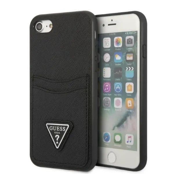 Etui Guess Saffiano Triangle Logo Cardslot GUHCI8PSATPK do iPhone 7/8 SE 2020/SE 2022