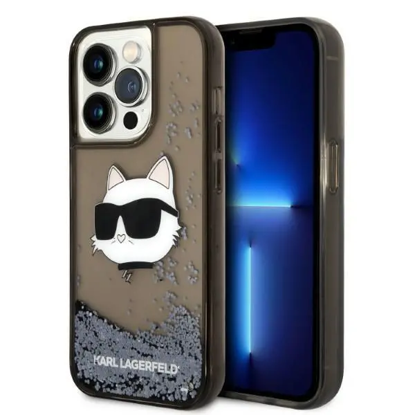Karl Lagerfeld Glitter Choupette Head KLHCP14XLNCHCK do iPhone 14 Pro Max