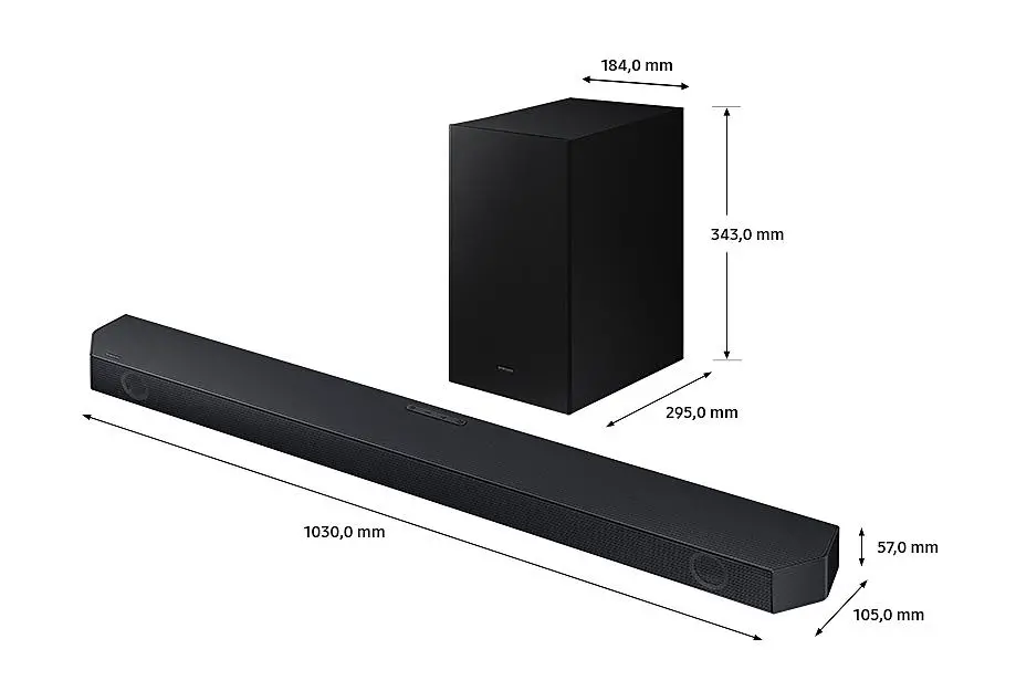 Soundbar Samsung HW-Q60C 3.1 Bluetooth Dolby Atmos