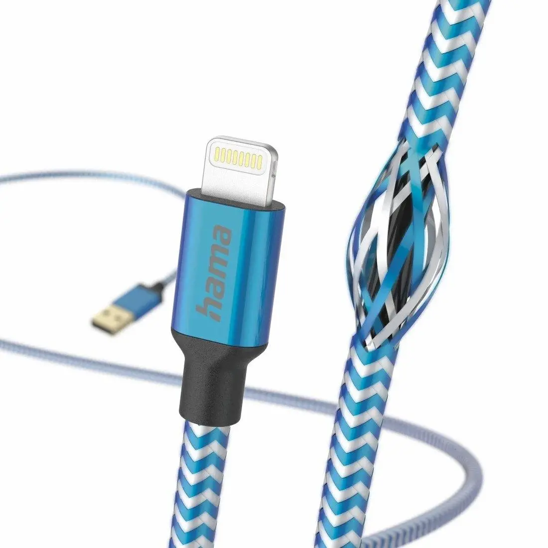 Kabel Hama Reflected Lightning do USB 1,5m Niebieski