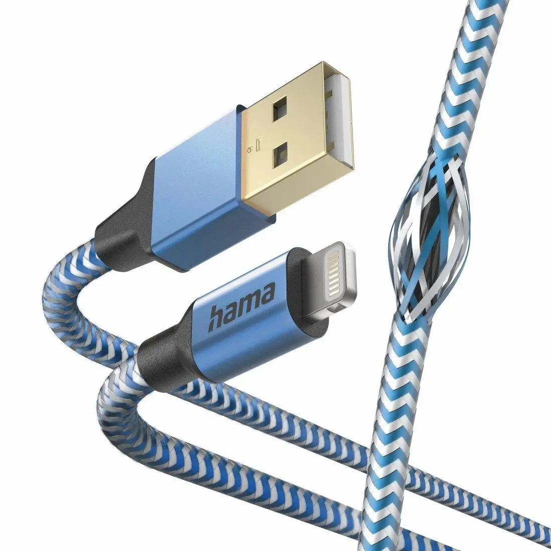 Kabel Hama Reflected Lightning do USB 1,5m Niebieski