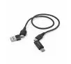 Kabel Hama 4w1 microUSB do USB-C do USB 1,5m Czarny