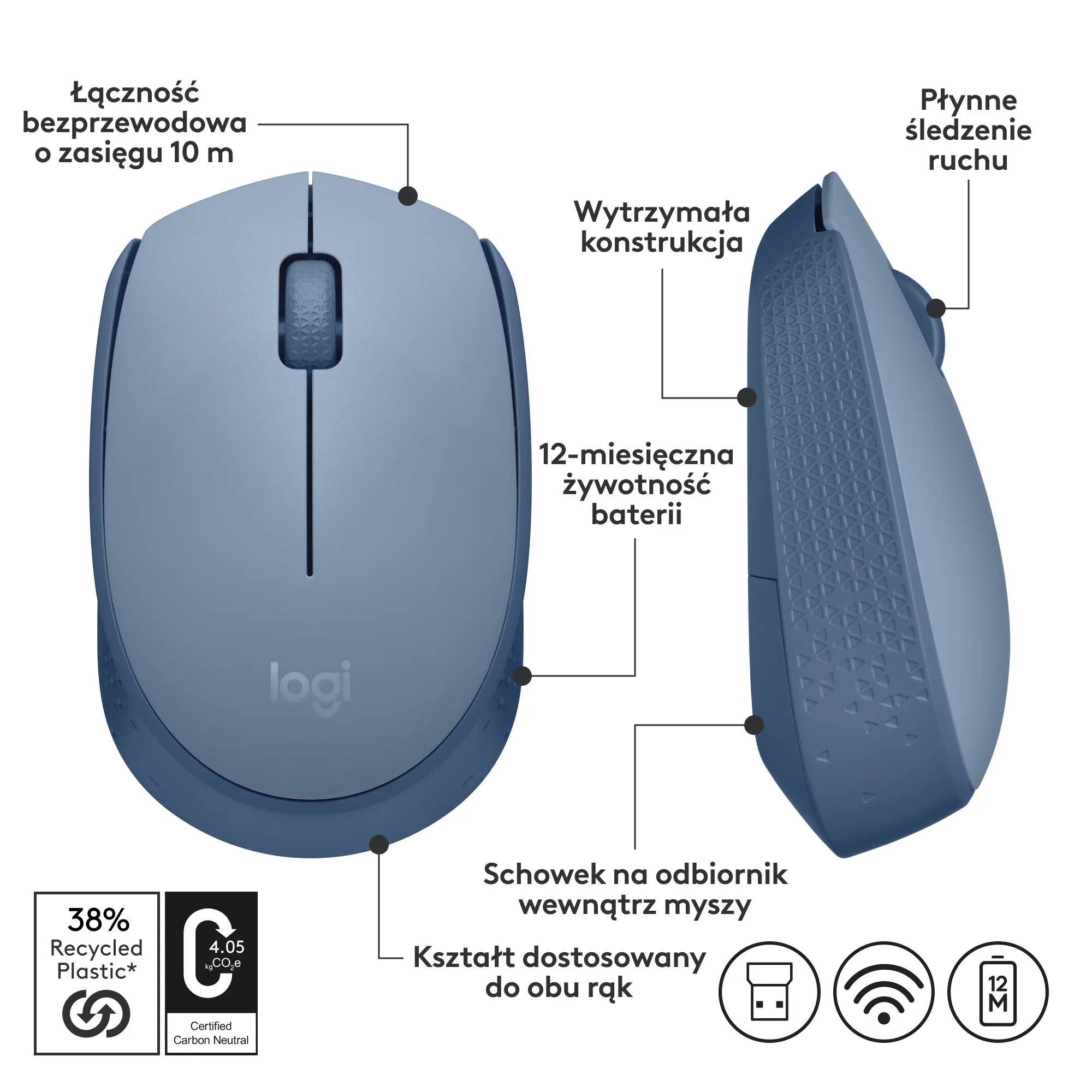 Myszka Logitech M171 Jasnoniebieski