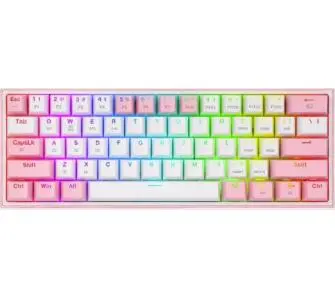 Klawiatura mechaniczna Redragon Fizz Pro K616 RGB Hotswap Box Red Biało-różowy