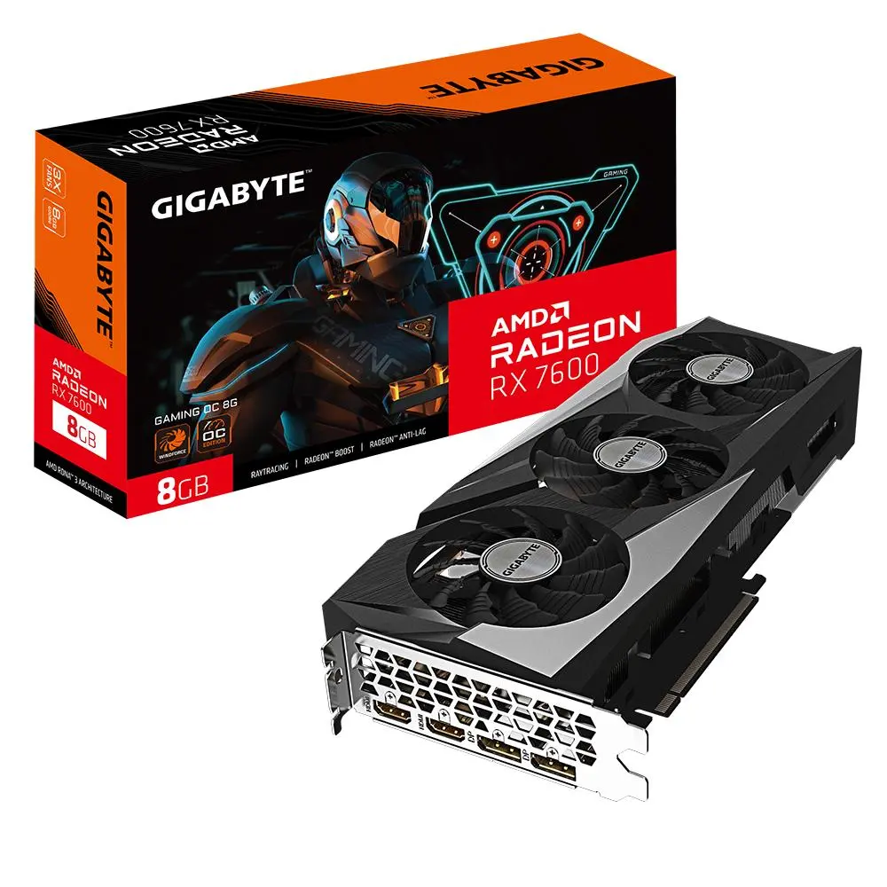 Gigabyte Radeon RX 7600 GAMING OC 8GB GDDR6 128bit FSR