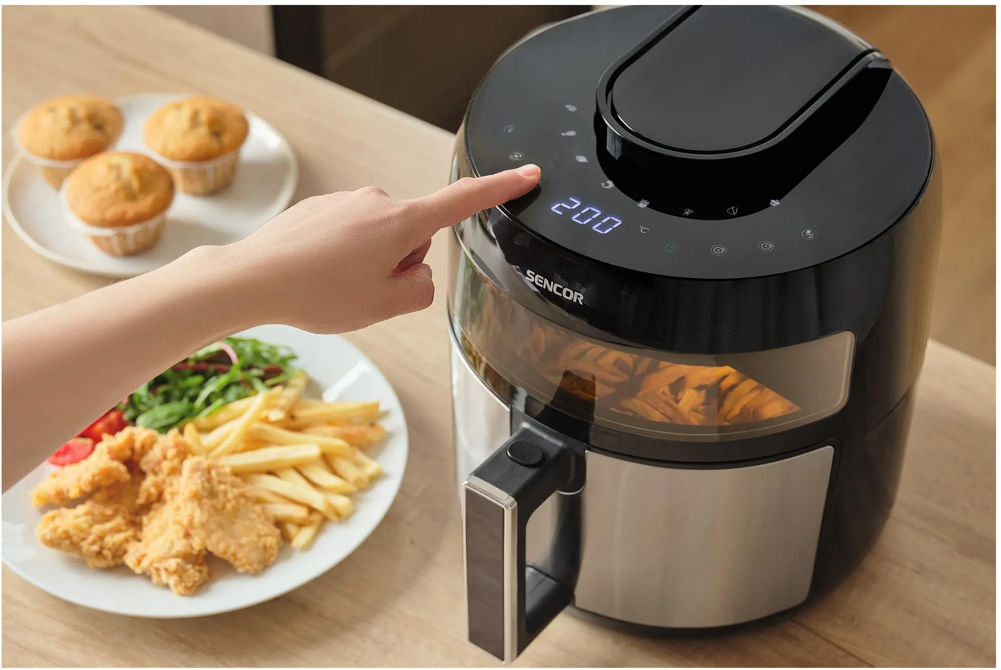 Frytkownica beztłuszczowa Sencor SFR 5010BK 1500W 5l