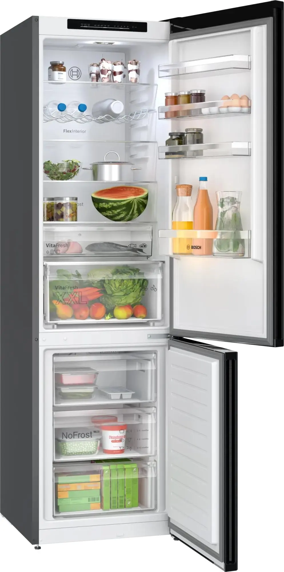 Lodówka Bosch Serie 4 KGN392XCF Pełny No Frost 203cm Szuflada z kontrolą wilgotności Czarna stal szczotkowana