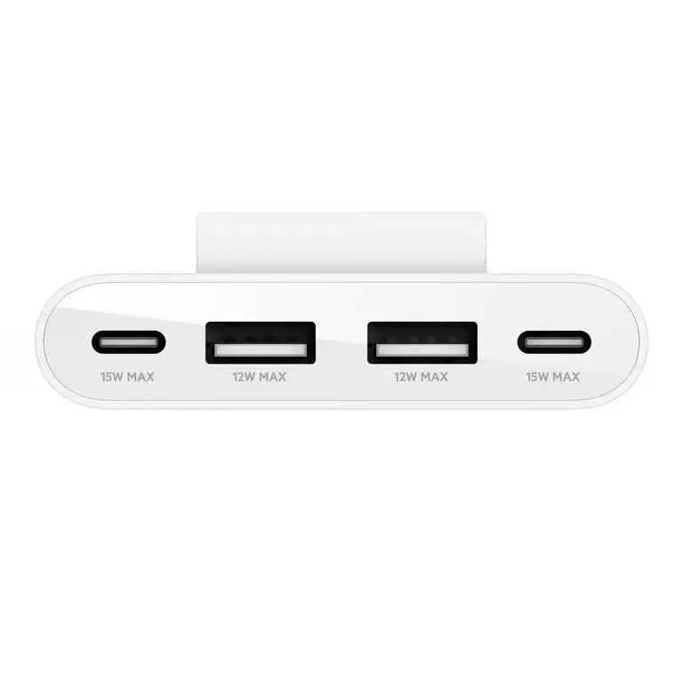 Ładowarka biurkowa Belkin BUZ001BT2MWHB7 4-Port USB Power Extender 2x USB-A 2x USB-C 15W Biały