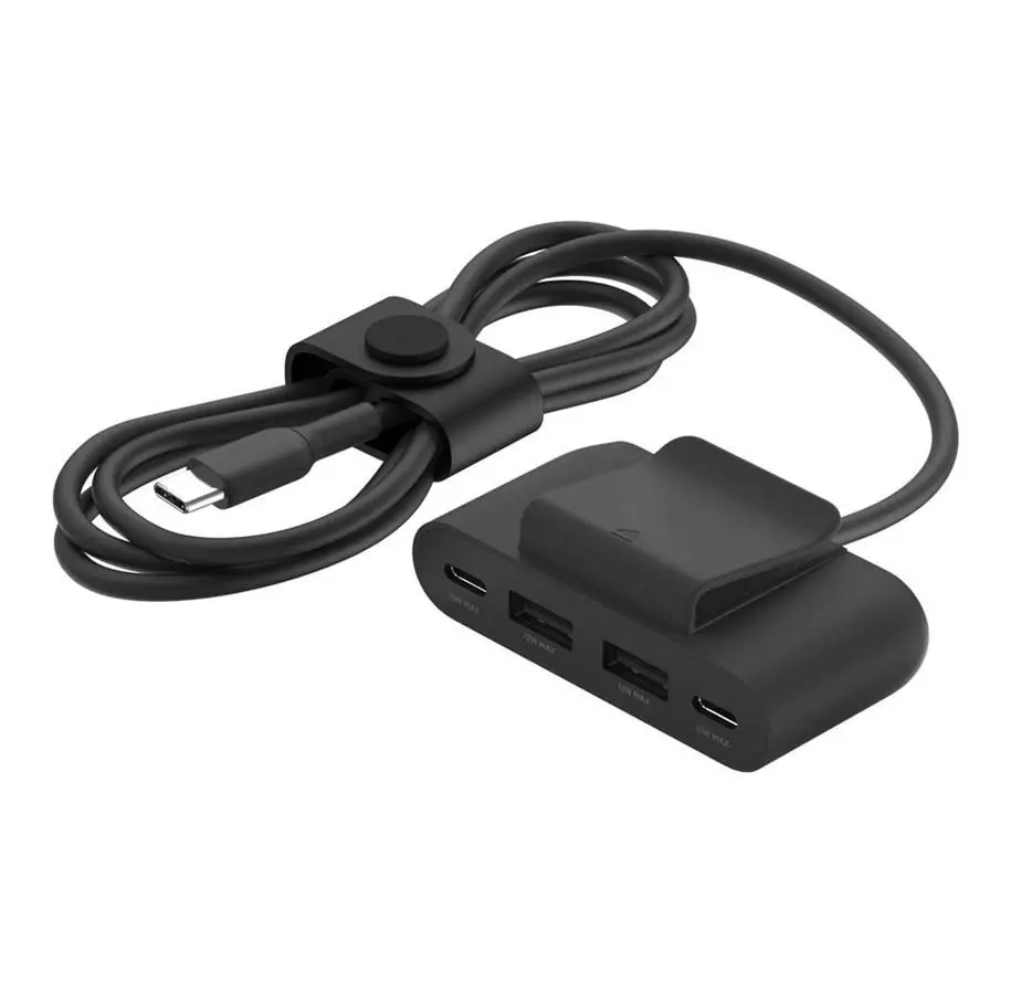 Ładowarka biurkowa Belkin BUZ001BT2MBKB7 4-Port USB Power Extender 2x USB-A, 2x USB-C, 15W Czarny
