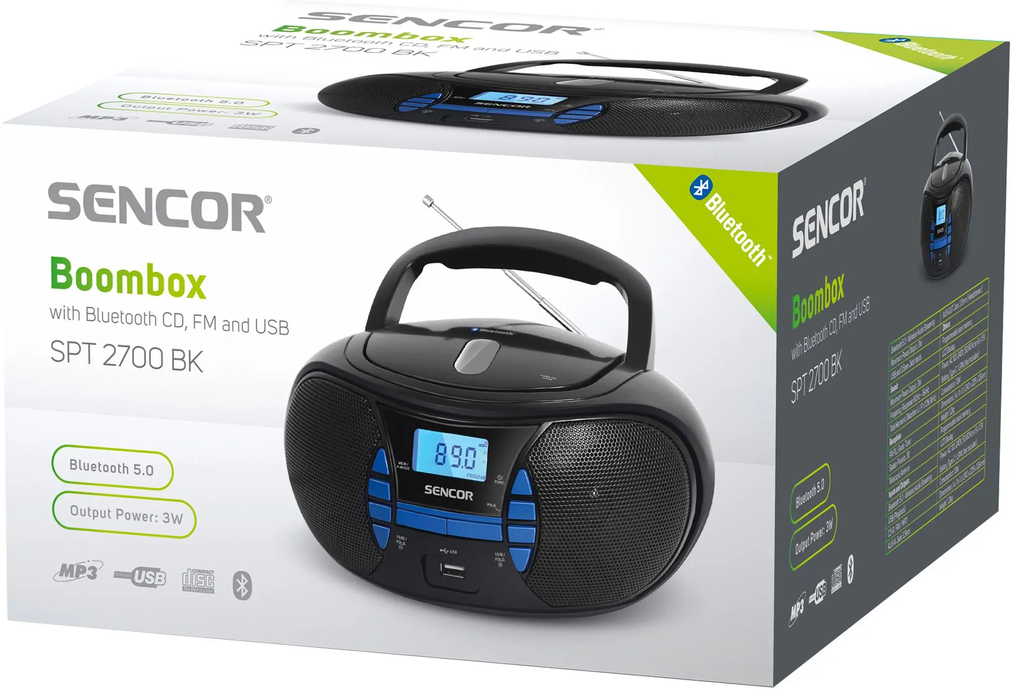 Radioodtwarzacz Sencor SPT 2700BK Bluetooth Czarny