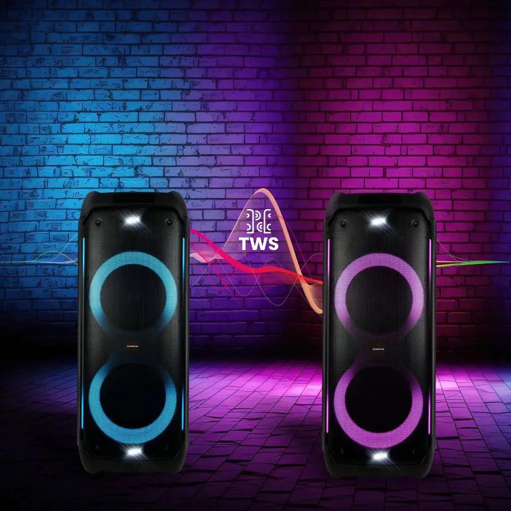Power Audio Manta ATHOS SPK1001B300 90W Bluetooth Radio FM Mikrofon Karaoke Czarny