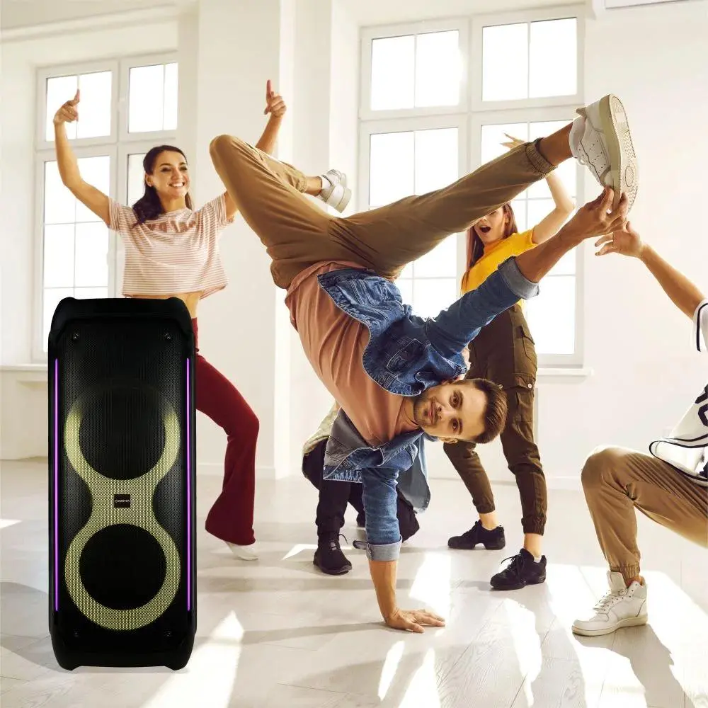 Power Audio Manta ATHOS SPK1001B300 90W Bluetooth Radio FM Mikrofon Karaoke Czarny