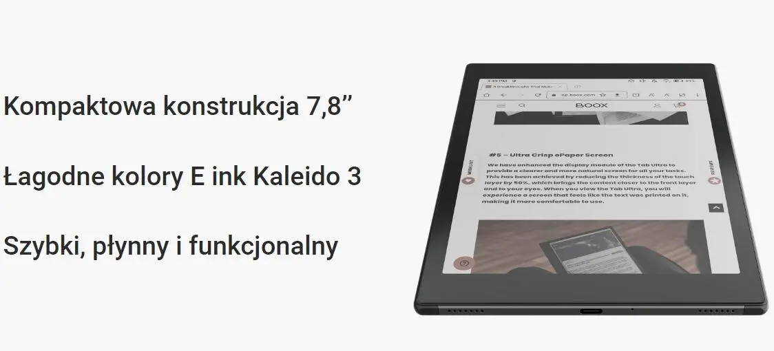 Czytnik E-booków Onyx Boox Tab Mini C 7,8" 64GB WiFi Bluetooth Czarny