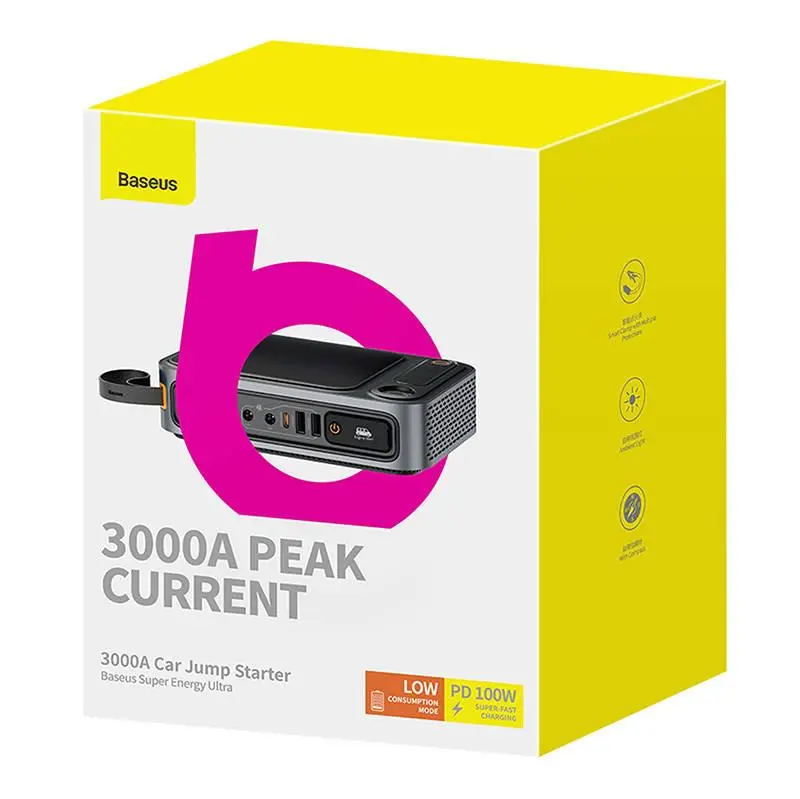 Powerbank Baseus C00251400111-00 Super Energy Ultra Car Jump Starter 26800mAh 100W 3000A