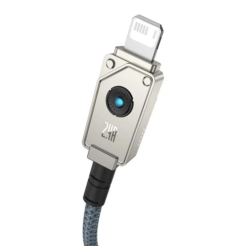 Kabel Baseus ARAMID FIBER USB-A do Lightning 2,4A 2m Granatowy