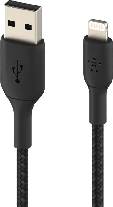 Kabel Belkin Braided USB-A do Lightning 1m Czarny