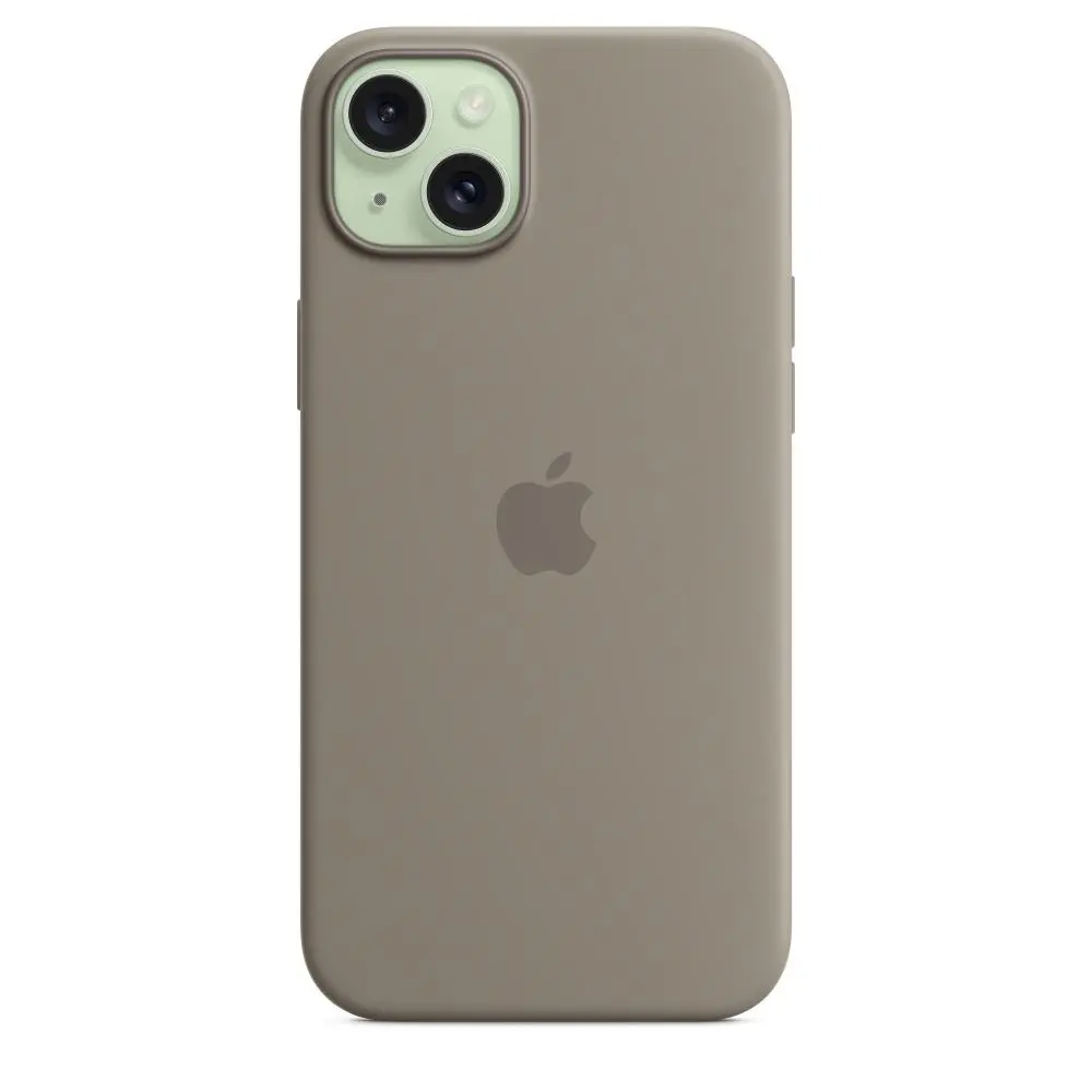 Etui Apple silikonowe z MagSafe do iPhone 15 Plus Popielaty brąz