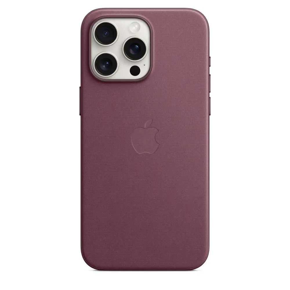 Etui Apple z tkaniny FineWoven z MagSafe do iPhone 15 Pro Max Rubinowa morwa