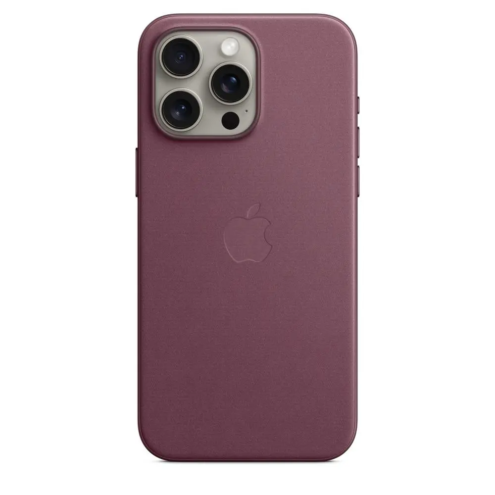 Etui Apple z tkaniny FineWoven z MagSafe do iPhone 15 Pro Max Rubinowa morwa