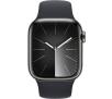 Smartwatch Apple Watch Series 9 GPS + Cellular koperta 41mm stali nierdzewna Mocny grafit pasek sportowy Mocny grafit S/M