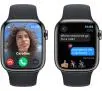 Smartwatch Apple Watch Series 9 GPS + Cellular koperta 41mm stali nierdzewna Mocny grafit pasek sportowy Mocny grafit S/M