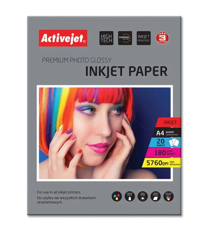 Papier fotograficzny ActiveJet AP4-180G20 20 Arkuszy