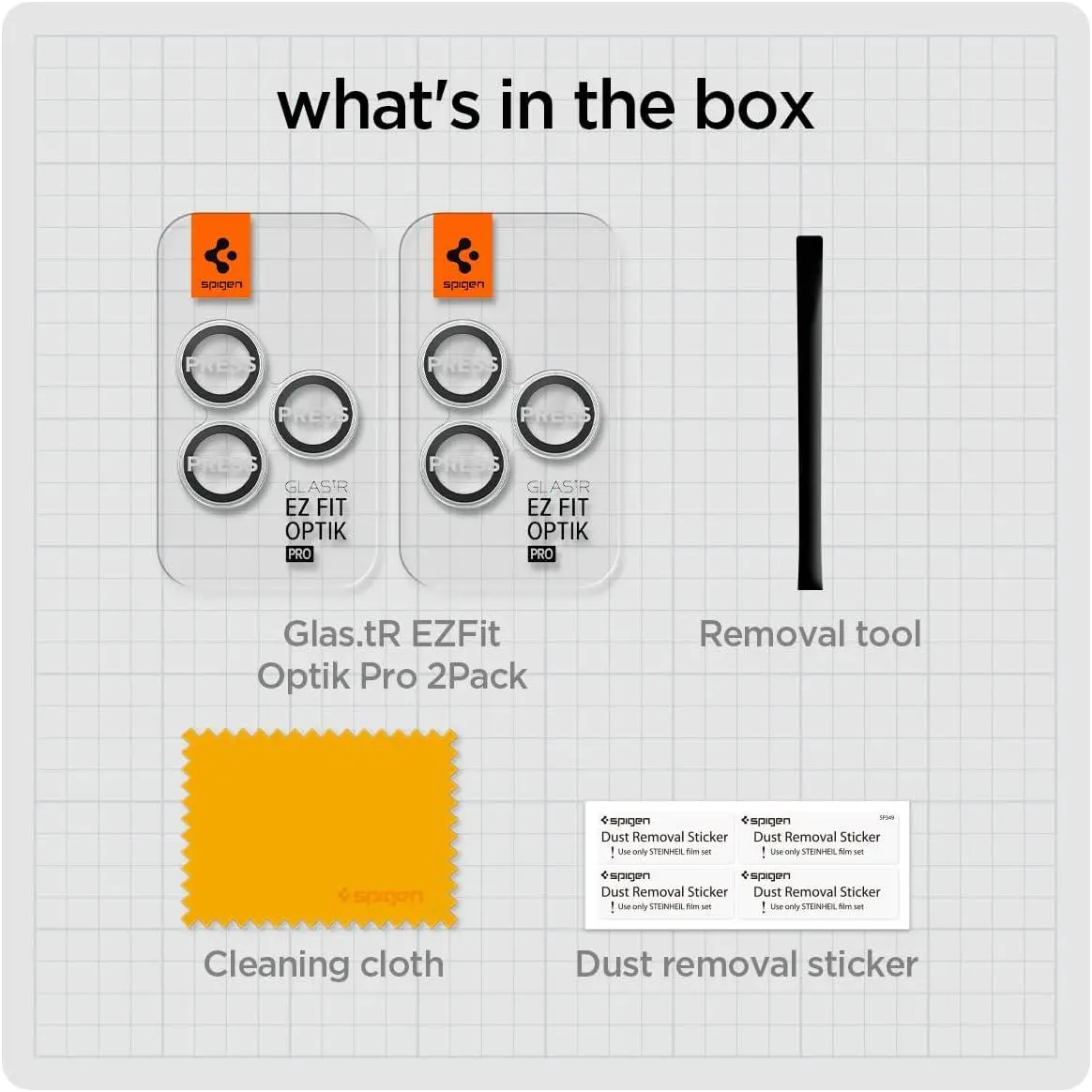 Szkło hartowane Spigen na aparat Glas.tR EZ Fit Optik Pro do iPhone 15 Pro/15 Pro Max/14 Pro/14 Pro Max - 2 pack