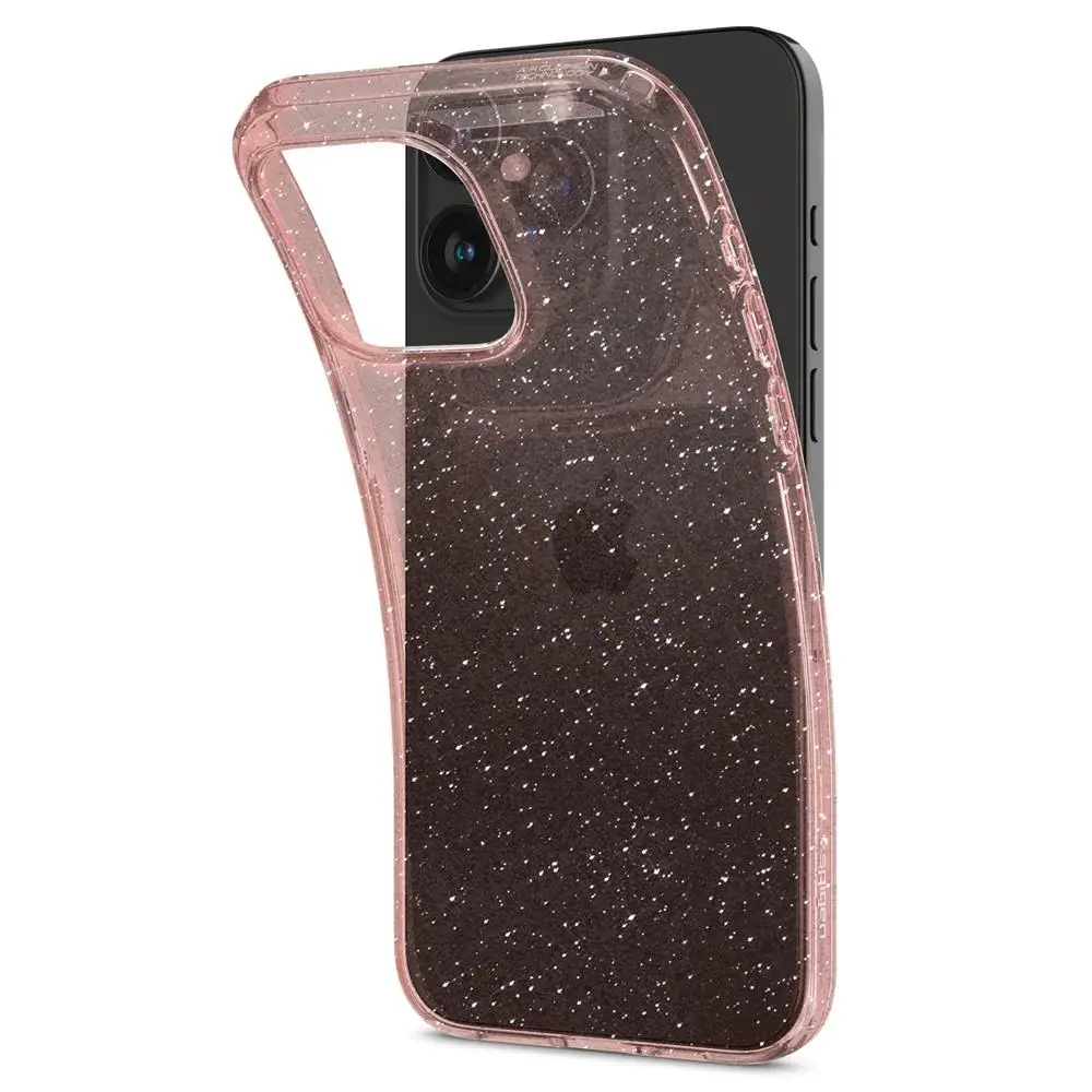 Etui Spigen Liquid Crystal Glitter iPhone 15 Pro Max rose quartz