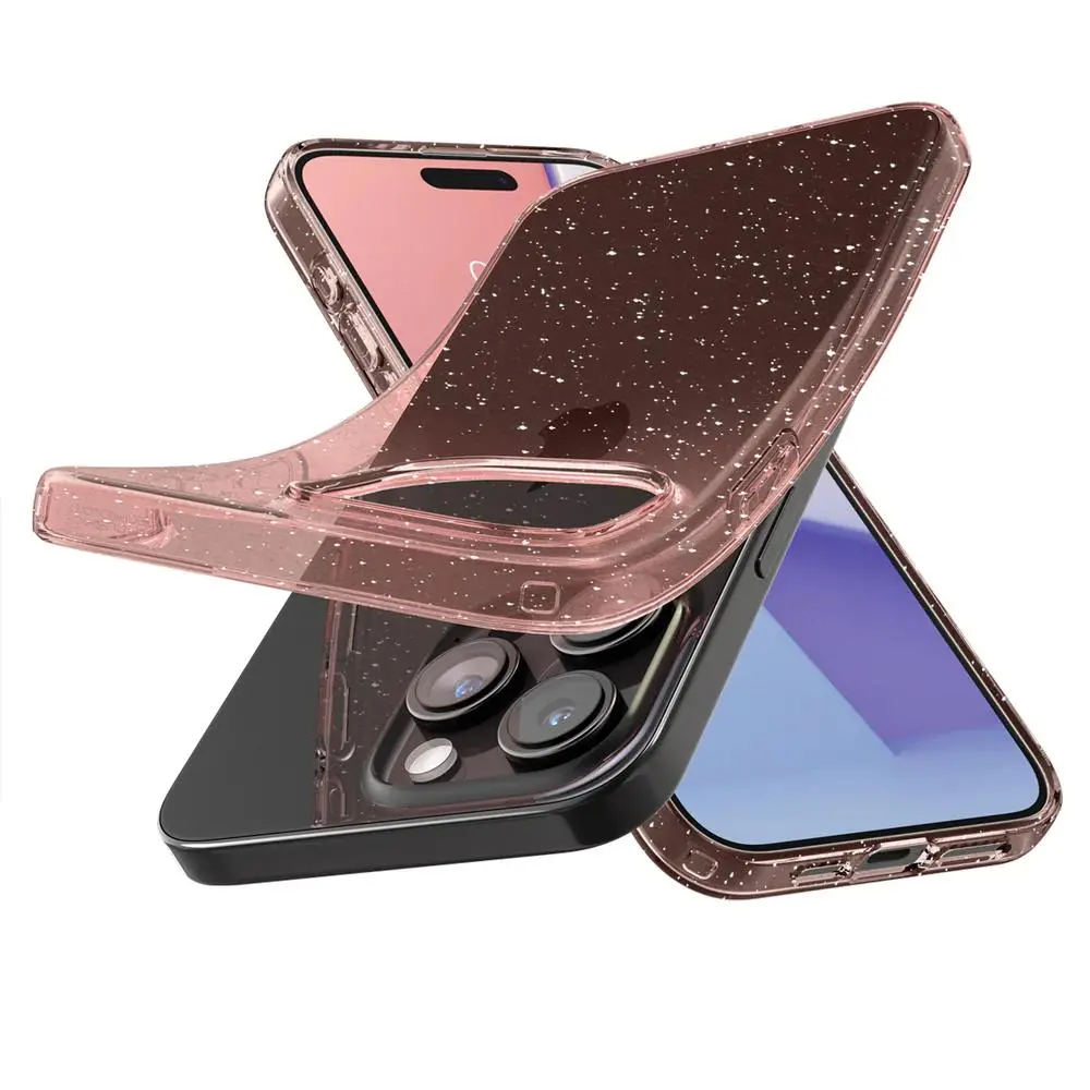 Etui Spigen Liquid Crystal Glitter iPhone 15 Pro Max rose quartz