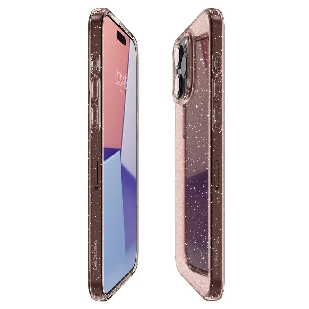 Etui Spigen Liquid Crystal Glitter iPhone 15 Pro Max rose quartz