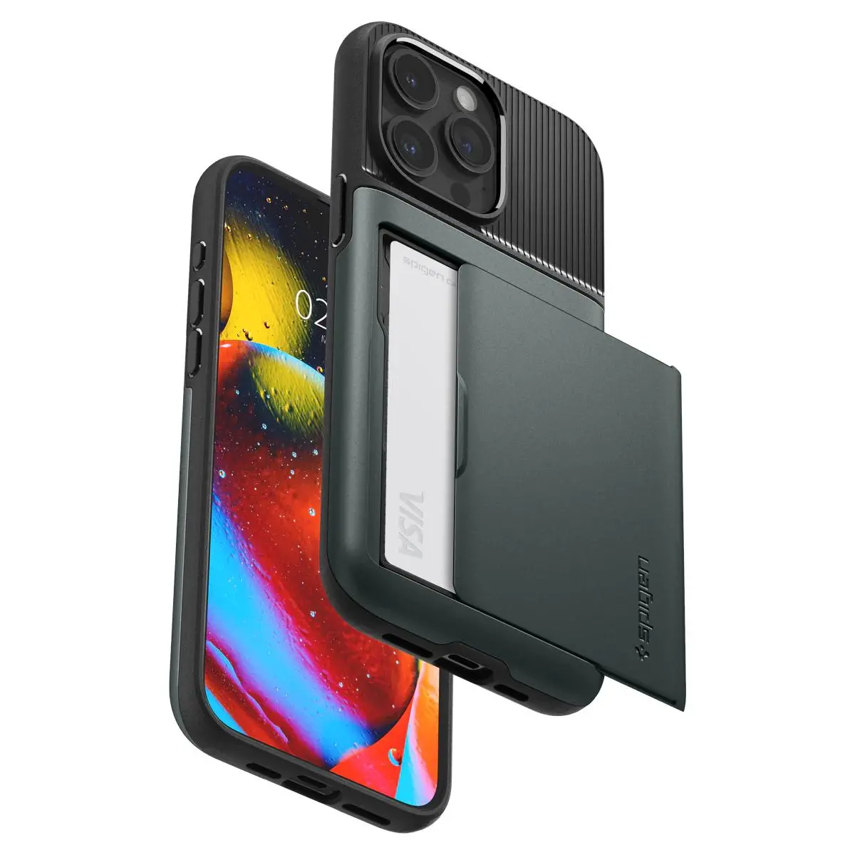 Etui Spigen Slim Armor CS do iPhone 15 Pro Max Zielony