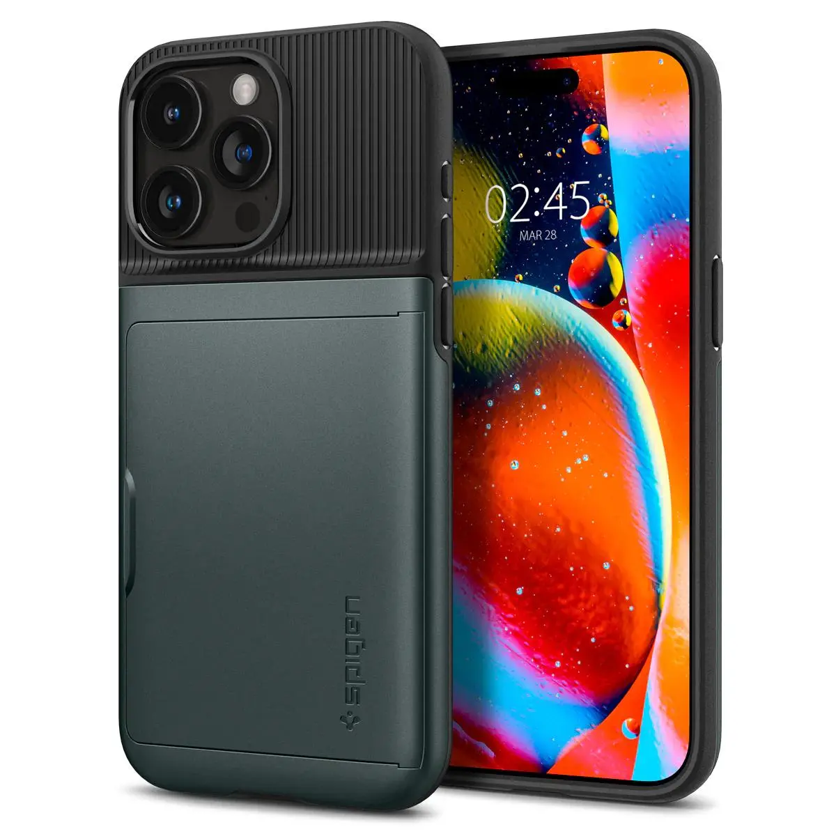 Etui Spigen Slim Armor CS do iPhone 15 Pro Max Zielony