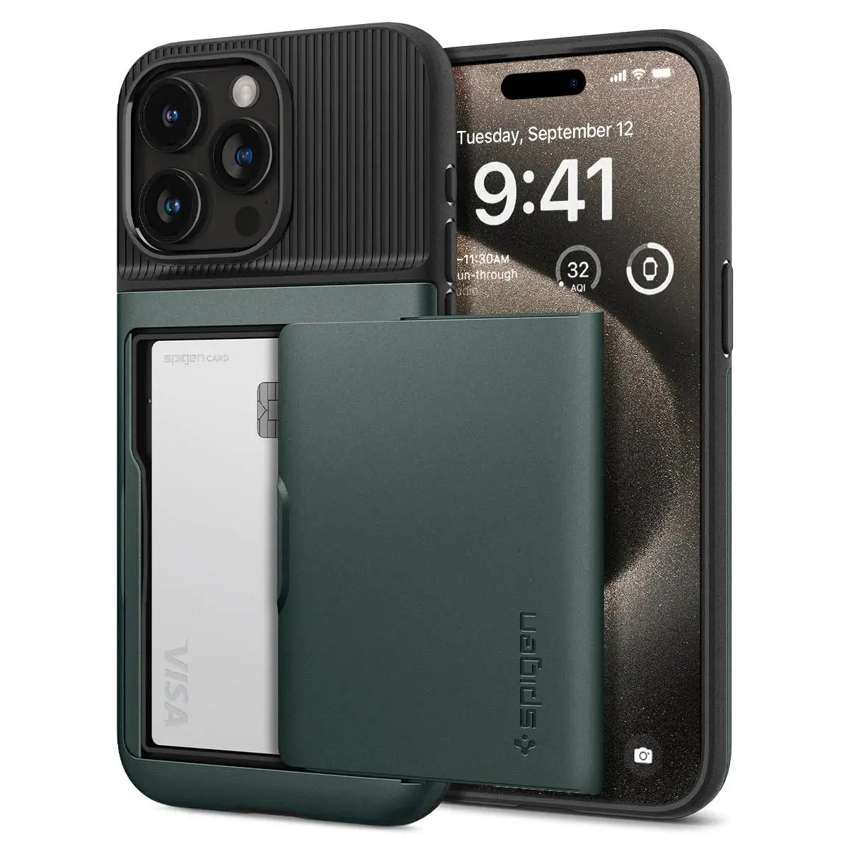 Etui Spigen Slim Armor CS do iPhone 15 Pro Max Zielony