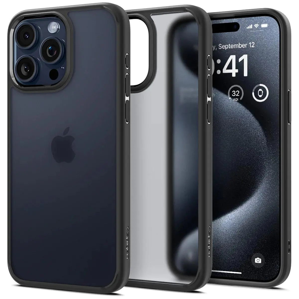 Etui Spigen Ultra Hybrid do iPhone 15 Pro Czarny