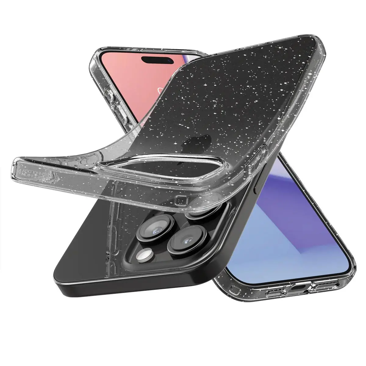 Etui Spigen Liquid Crystal Glitter do iPhone 15 Pro crystal quartz