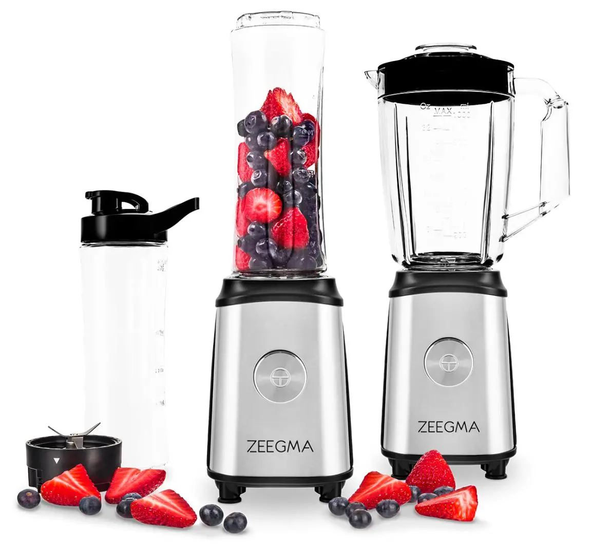 Blender kielichowy Zeegma Vitamine 1l Młynek 2 butelki