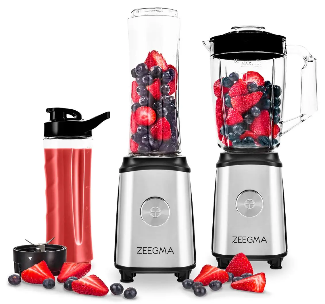 Blender kielichowy Zeegma Vitamine 1l Młynek 2 butelki
