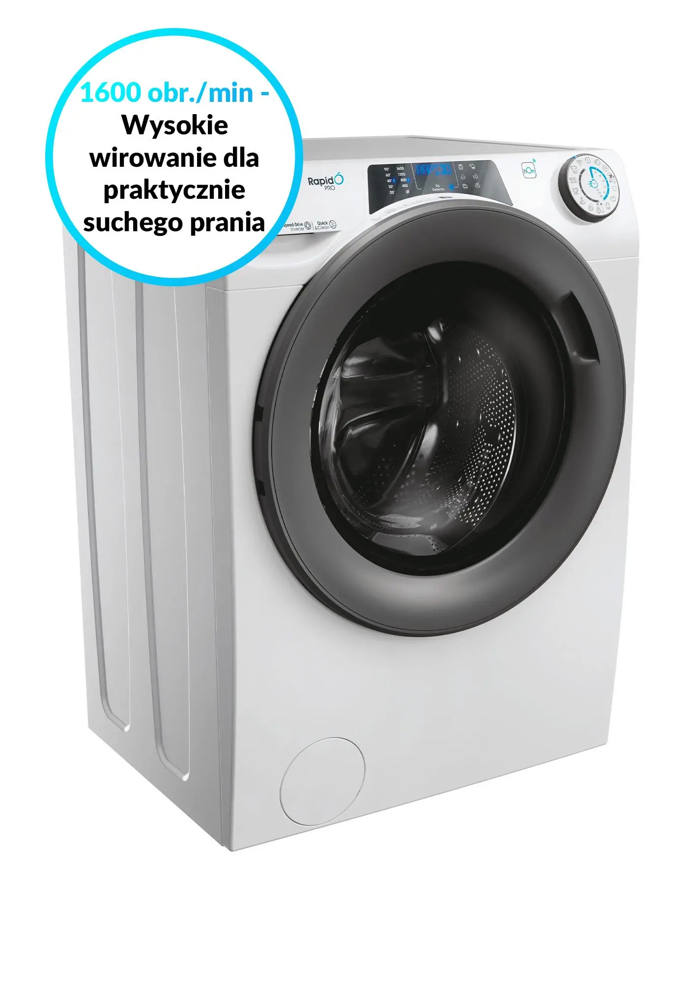Pralka Candy Rapido Pro RP 6106BWMR8-S 10kg 1600obr/min Zdalne sterowanie